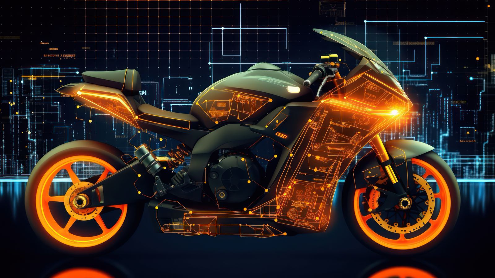Motorcyklar i modern garage